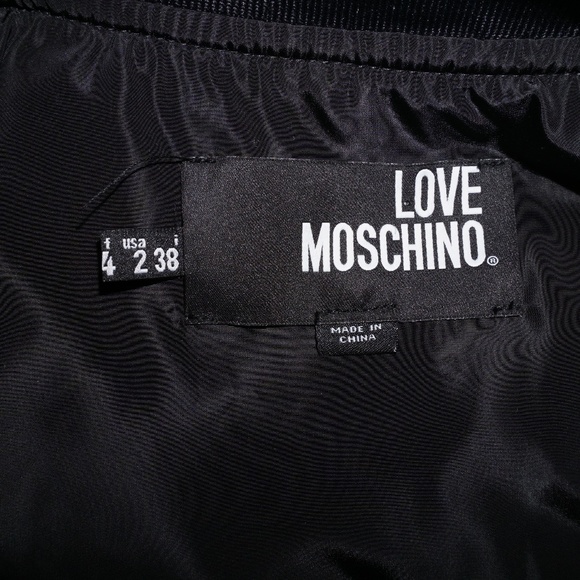 MOSCHINO Grafitti Bomber Jacket Chalk Alphabet NWT B-17 - Picture 4 of 6